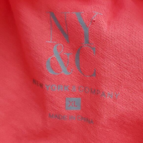 NY&Co Sleeveless Pink Mock Turtleneck Lace Top XL - Picture 4 of 6